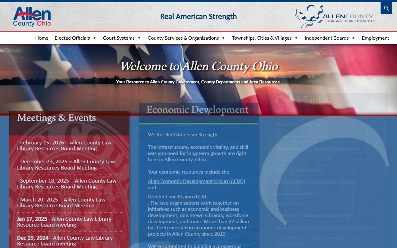 Allen County public records portal for searching court and government records