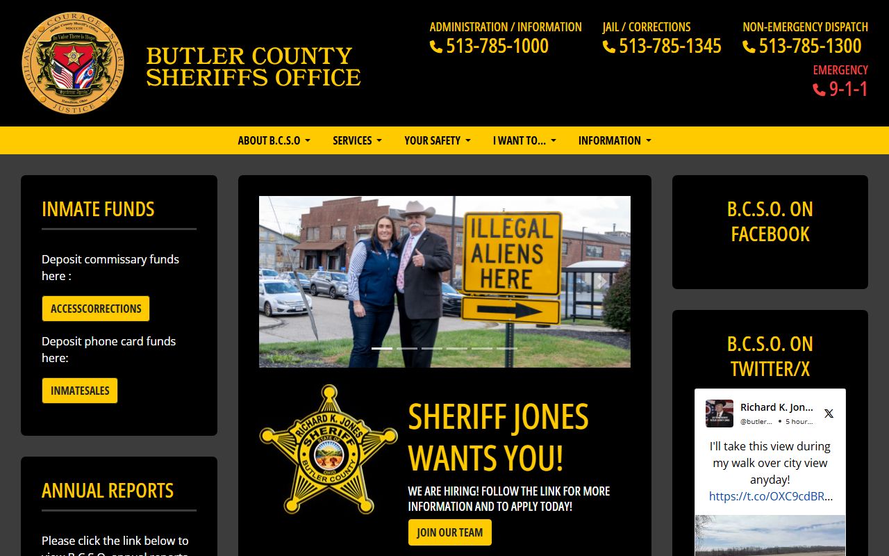 Butler County public records portal for Middletown property and court searches
