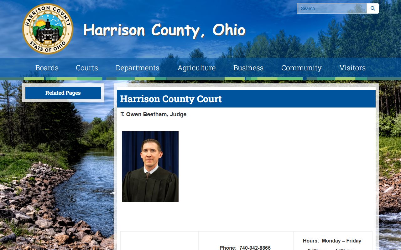 Harrison County public records search portal for court case filings in Cadiz Ohio