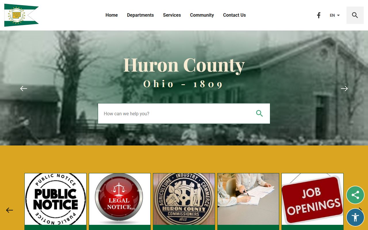 Huron County public records portal for searching court cases and government documents in Norwalk Ohio