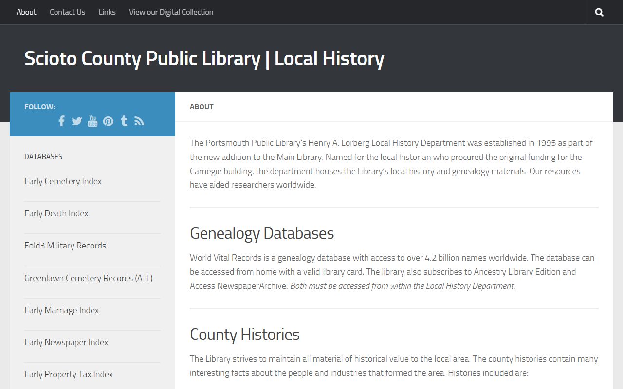 Scioto County public records portal for court and government records search