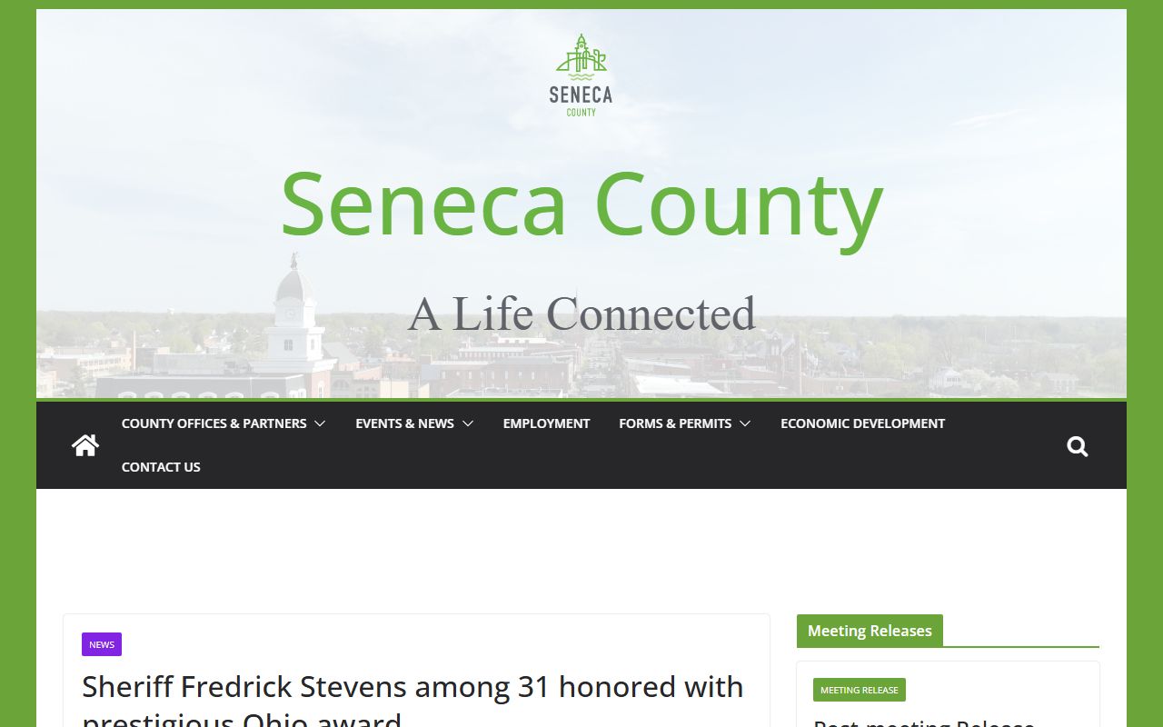 Seneca County Clerk of Courts website for searching public court records