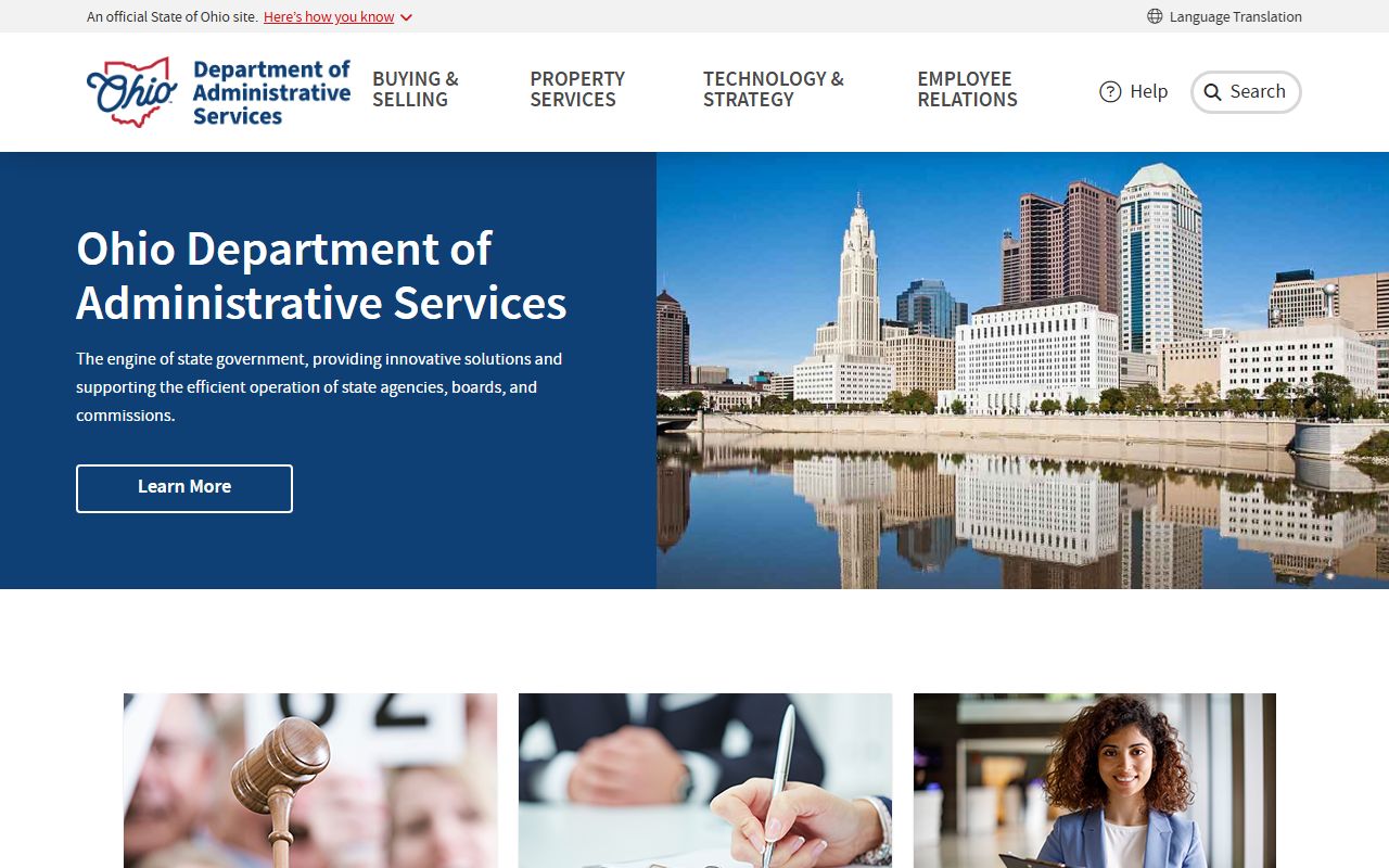 Ohio Department of Administrative Services public records management