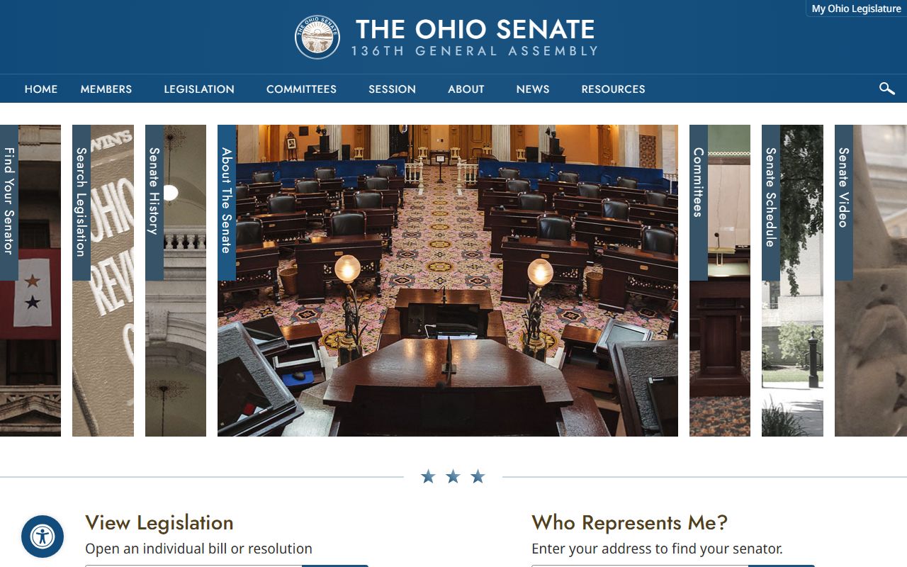 Ohio Senate public records and session information