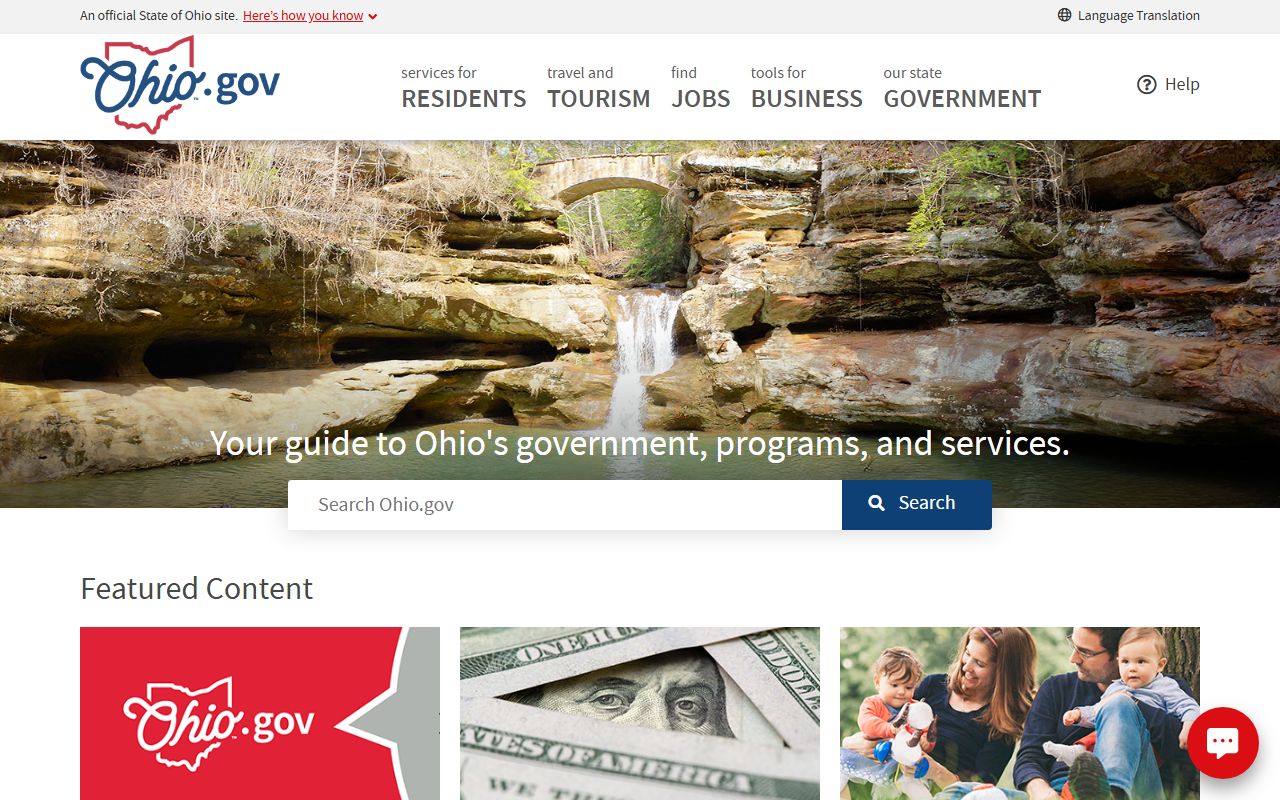 Ohio public records search through the state government portal